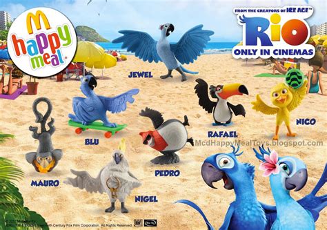 rio film toys|happy meal rio toys.